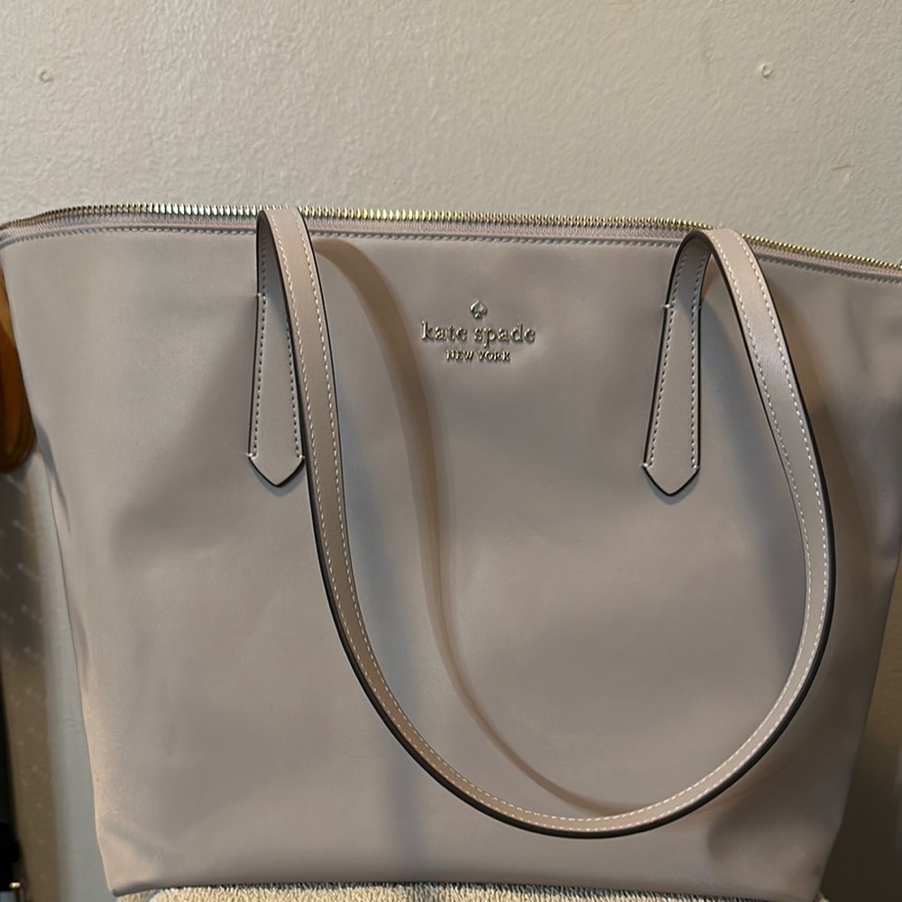 Kate Spade Light Gray Tote Bag